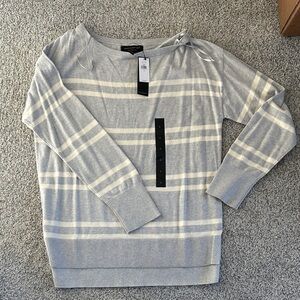 Gray Striped Sweater